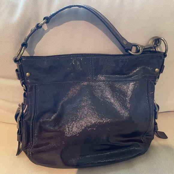 Coach Brown Patent Leather Shoulder bag - Picture 2 of 9